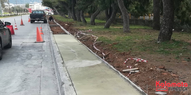 Νέα πεζοδρόμια και επισκευές στην Καλαμάτα 5