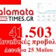 41.503 μοναδικές προβολές χθες Δευτέρα 25 Μαΐου 8