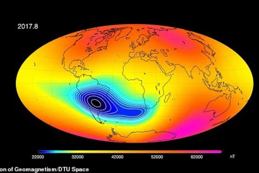 Ανακάλυψη σοκ: Εξασθενεί το μαγνητικό πεδίο της Γης μεταξύ Αφρικής και Ν. Αμερικής 3
