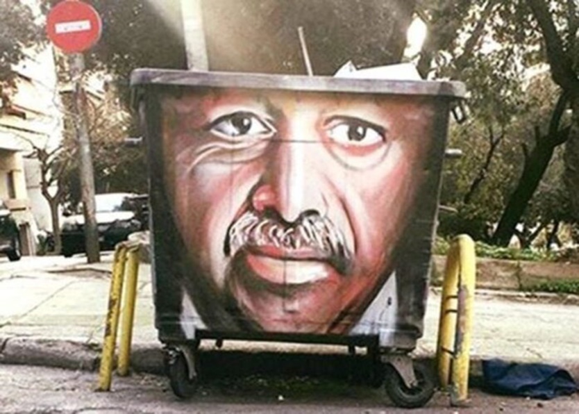 Όταν ο Ταγίπ Ερντογαν έγινε «έργο τέχνης» σε κάδο σκουπιδιών 3