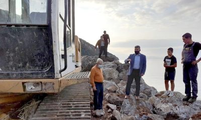 Ο Αντιπεριφερειάρχης επισκέφτηκε το έργο αποκατάστασης του αλιευτικού καταφυγίου στις Κιτριές 55