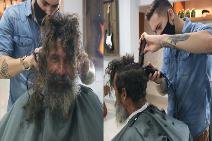 Κομμωτής μεταμόρφωσε άστεγο άντρα, τον έκανε σαν μοντέλο και τον βοήθησε να βρει τη χαμένη του οικογένεια 1