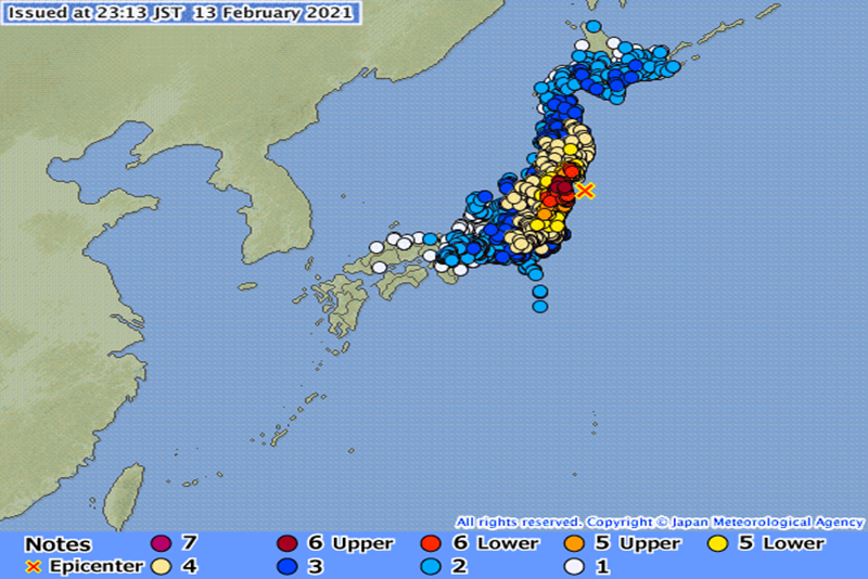 Ισχυρός σεισμός 7,1 Ρίχτερ στην Ιαπωνία 1