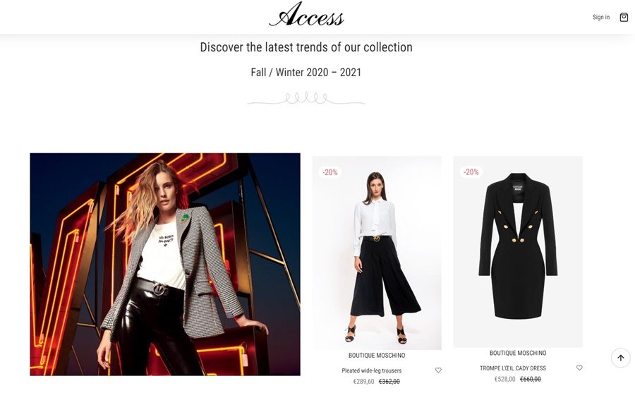 Access Shop Discover the latest trends of our collection 3