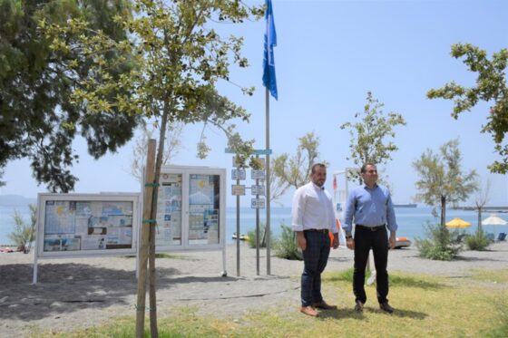Αναρτήθηκαν οι Γαλάζιες Σημαίες στις παραλίες του Δήμου Καλαμάτας 5