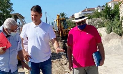 ο δήμαρχος μεσσήνης στο έργο αντικατάσταση δικτύου ύδρευσης στη λογγά 40