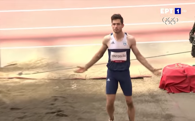 ο μίλτος τεντόγλου χρυσός ολυμπιονίκης προσγειώθηκε στα 8,41μ 1