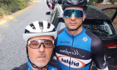 Ο Σταμάτης και ο Ρήγας του Ευκλή Cycling Team στην 35η Ανάβαση Υμηττού 1