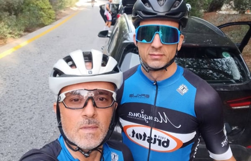 Ο Σταμάτης και ο Ρήγας του Ευκλή Cycling Team στην 35η Ανάβαση Υμηττού 3