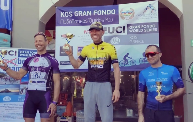 3η θέση για τον ποδηλάτη του σ.π.ο.κ. ''ο ευκλής'' αντρέα γκότση στον αγώνα ''kos gran fonto'' στην κω 1