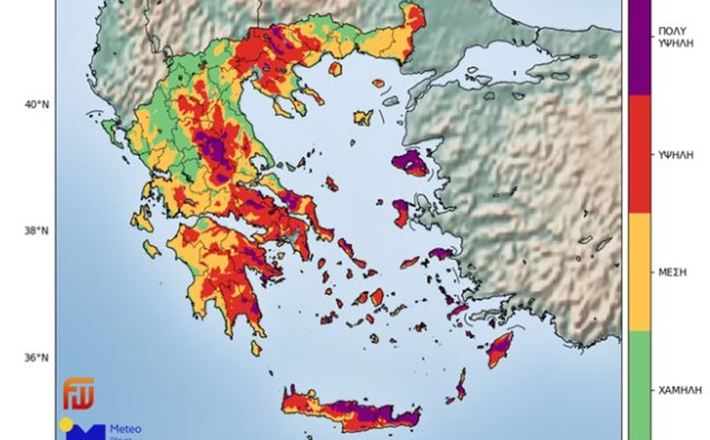 Καιρός: Επικίνδυνες «πυρομετεωρολογικές» συνθήκες την Κυριακή – Πού θα ρίξει χαλάζι 7