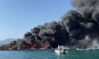 συναγερμός στην μαρίνα γουβιών στην κέρκυρα, καίγονται τέσσερα ιστιοπλοϊκά σκάφη 13