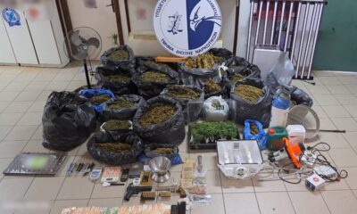 Πάνω από 90 κιλά κάνναβης και 38 φυτά κατασχέθηκαν από το Τμήμα Δίωξης Ναρκωτικών Καλαμάτας 8