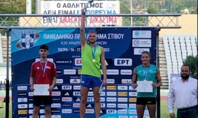 Χρυσό μετάλλιο ο Σφακιωτάκης του Μεσσηνιακού στο Πανελλήνιο Πρωτάθλημα στίβου Κ20 στην Πάτρα 23