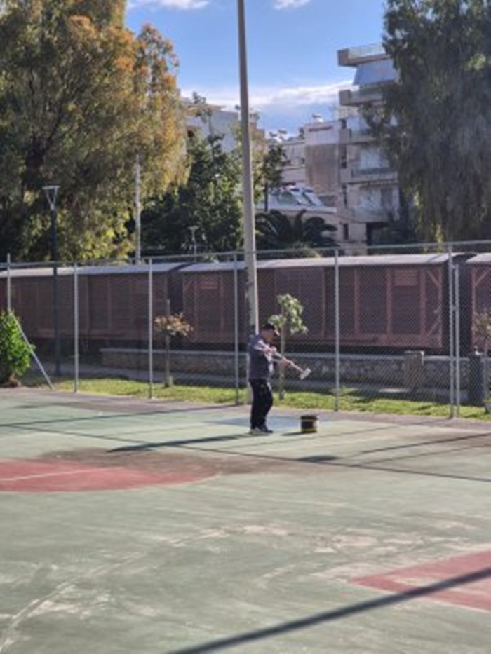 Εργασίες αναβάθμισης στο ανοιχτό γήπεδο μπάσκετ του Δημοτικού Πάρκου Σιδηροδρόμων 4