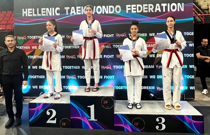 Τρία μετάλλια για τον Α.Σ. Δίας Καλαμάτας στο Πανελλήνιο Κύπελλο Ταεκβοντό στο ΣΕΦ 9