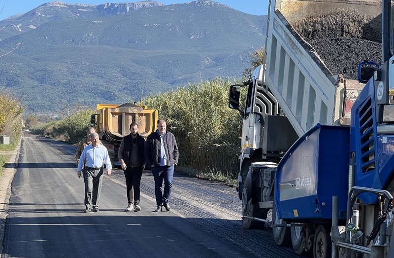 Αυτοψία Αντιπεριφερειάρχη στο έργο βελτίωσης της οδικής ασφάλειας του Ταμείου Ανάκαμψης 1