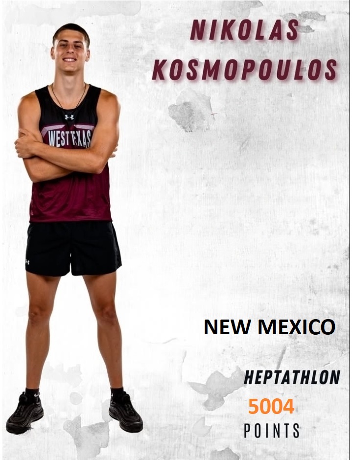 Σε Διοργάνωση Κλειστού Στίβου στο New Mexico Συμμετείχε ο Νίκος Κοσμόπουλος του Μεσσηνιακού 4