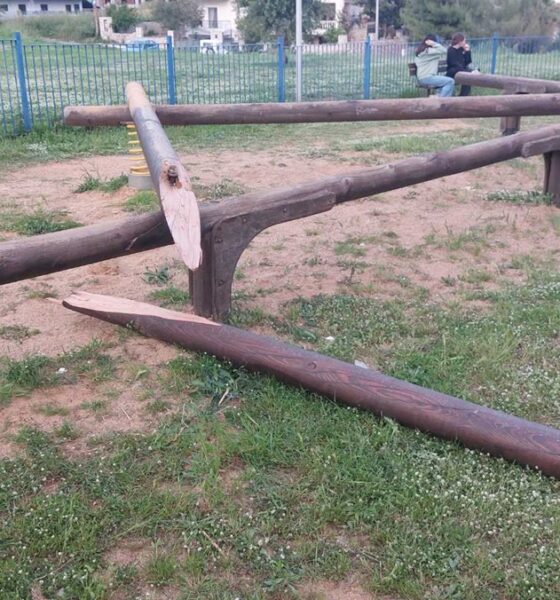 Βανδαλισμός για ακόμη μία φορά στην παιδική χαρά στο Φραγκοπήγαδο 38