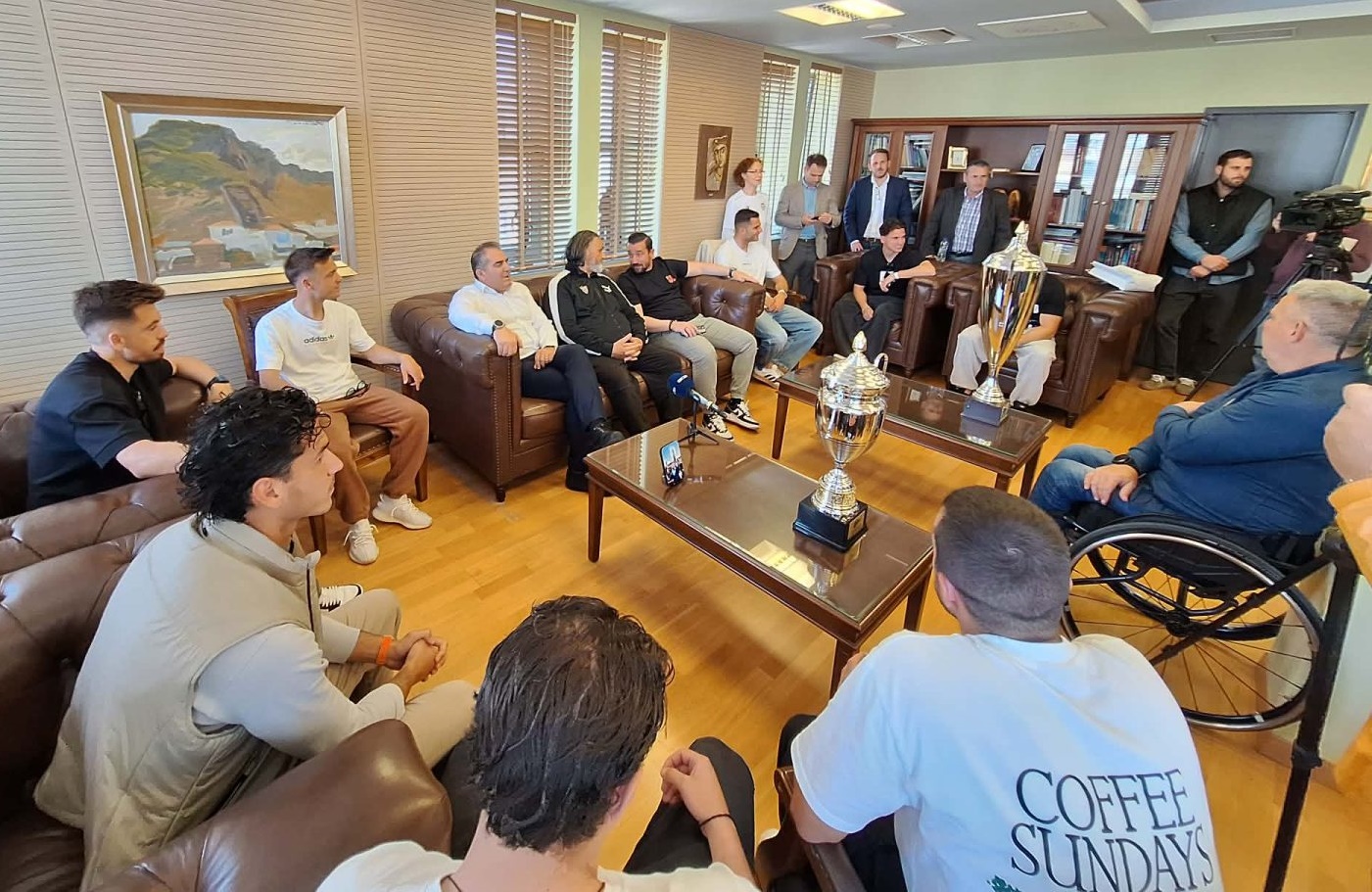 Στο Δημαρχείο Καλαμάτας οι νταμπλούχοι – Μήνυμα αισιοδοξίας για τη νέα σεζόν της ΠΑΕ Καλαμάτα 7