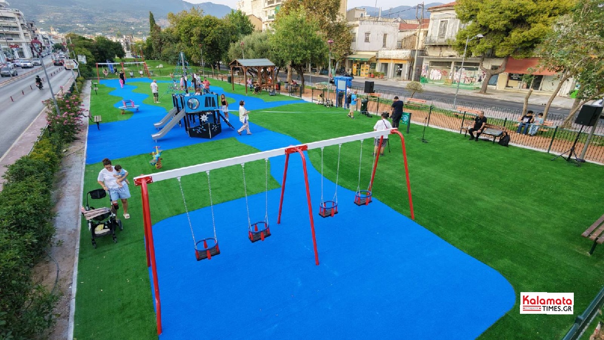 Εγκαινιάστηκε και επαναλειτουργεί αναβαθμισμένη η παιδική χαρά «Αναψυκτηρίου» στην Καλαμάτα 48